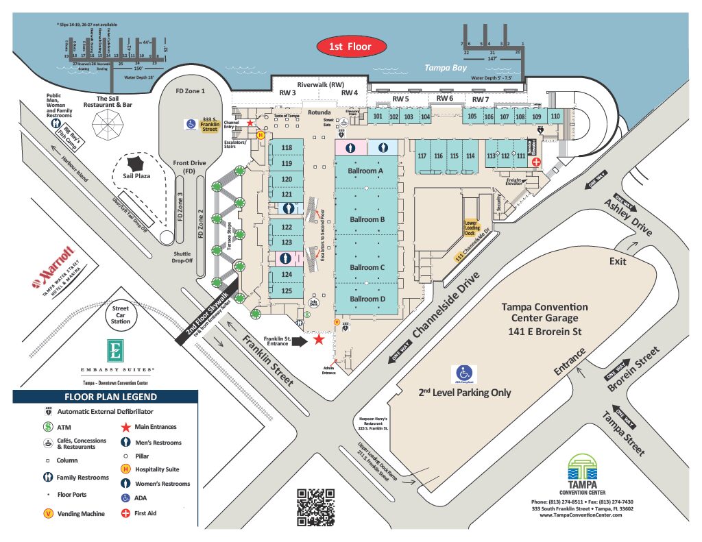 first floor map of Tampa Convention Center