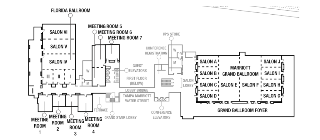 map of Marriott Water Street