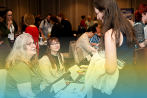 AAA annual meeting attendees mingle